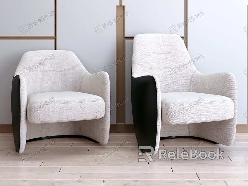 Modern Single Sofa Fabric Leisure Chair model