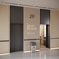 Modern Elevator Hall Elevator 3d model