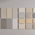 Assorted Colored Square Material Samples Displaying Diverse Textures For Decorative Use
