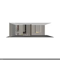 Modern Entryway Shoe Cabinet With White And Dark Wood Design Layered Shelves And Potted Plant