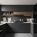 Modern home kitchen 3d model