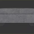 Modern Gray Fabric Storage Ottoman With Simple Design And Wooden Legs