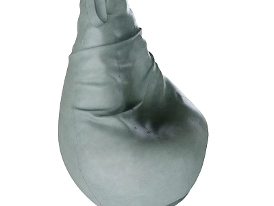 Light Green Bean Bag Chair With Soft Fabric For Cozy Lounge Seating 3d model