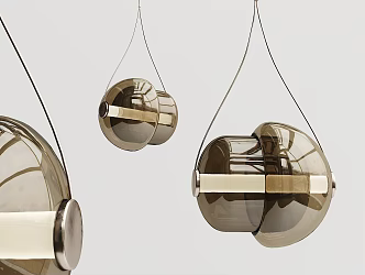 Modern Chandelier Metal Glass Chandelier 3d model