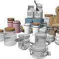 Ceramic Jars With Wooden Lids For Kitchen Storage And Decorative Organizer