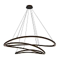 Sleek Modern Chandelier With Multiple Illuminated Circular Rings And Hanging Design