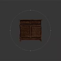 Dark Wooden Office Desk With Multiple Drawers Brass Handles And Traditional Design Classic Finish