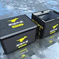 Meituan Takeaway Black Insulated Delivery Boxes With Yellow Logo For Food Delivery