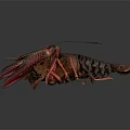 Vibrant Red Lobster With Sharp Claws Long Antennae And Detailed Body Features