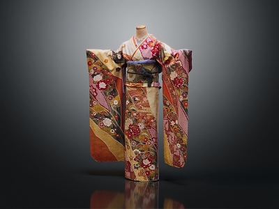 Japanese Kimono Japanese Clothing 3d model