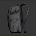 Gray Modern Backpack With Multiple Pockets And Adjustable Shoulder Straps