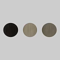 Wooden Components With Arched Doorway And Three Colored Wooden Spheres On Light Wood Grain Background