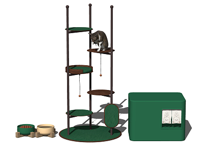 Modern Cat Climbing Rack Cat Climbing Rack Pet Nest 3d model