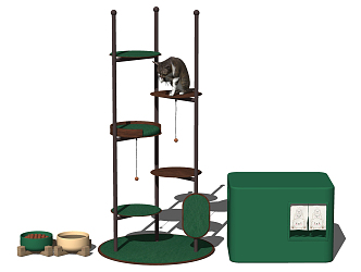 Modern Cat Climbing Rack Cat Climbing Rack Pet Nest 3d model