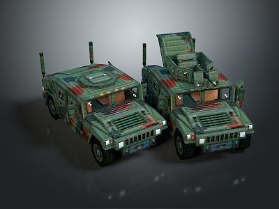 Bulletproof Car Armed Jeep Armed Car Armed Bulletproof Car Military Jeep Off-road Jeep Humvee 3d model