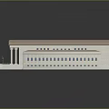 Detailed Classical Building Model With White Facade Columns Steps And Symmetrical Design