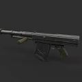 Modern Military Rifle With Tactical Design And Wooden Grip Components