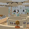 Library Tooling Bookshelf Book Bar Reading Room Magazines Reading Comics 3d model