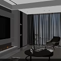 Modern Minimalist Living And Dining Room With Comfortable Furniture And Warm Ambient Lighting Design