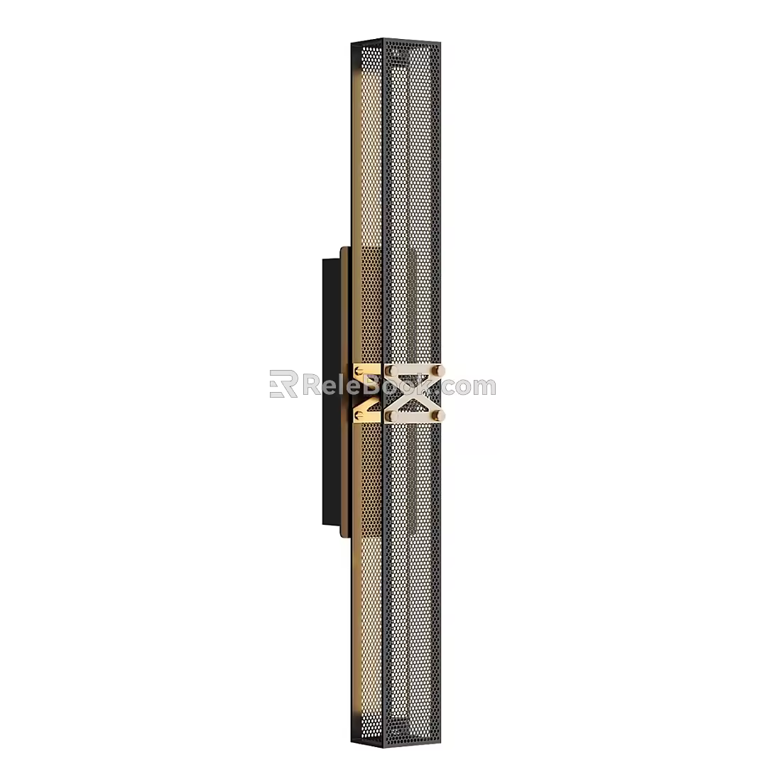 Modern Simple Light Luxury Wall Lamp Grid Wall Lamp 3d model