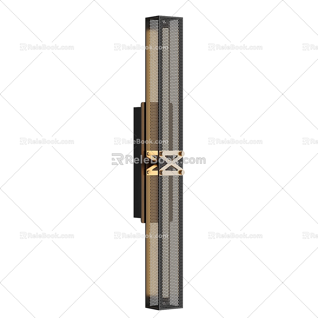 Modern Simple Light Luxury Wall Lamp Grid Wall Lamp 3d model