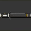 MAMBA Military Missile Weapon Featuring Gray Body Yellow Red Markings And Tail Fins
