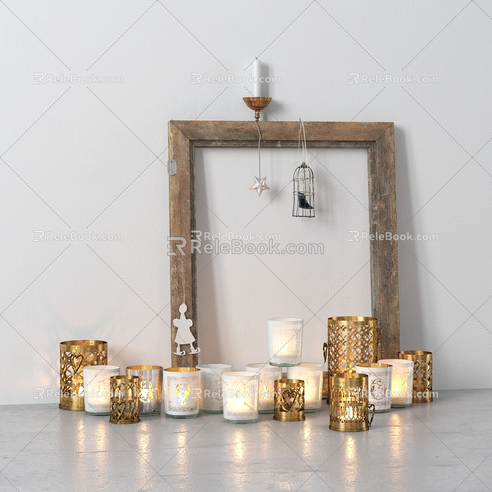 Modern Candle Super Ornament 3d model