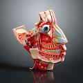 Human Head Anatomical Model Medical Device Showing Nasal Oral Eye Cavity Structures For Medical Education