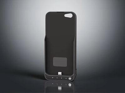 Black Phone Case With Built In Stand And Sleek Protective Design 3d model