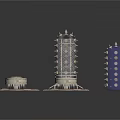 Decorative Metal Glass Components With Spiked Tops Grid Structures And Transparent Sections