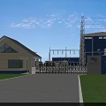Aerial Planning of Industrial Facility Layout With Multiple Buildings and Green Spaces