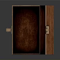 Open Wooden Storage Box With Natural Wood Grain And Metal Clasp For Daily Use