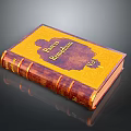 Classic Hardcover Poems Reading Book With Yellow Purple Cover And Brown Spine