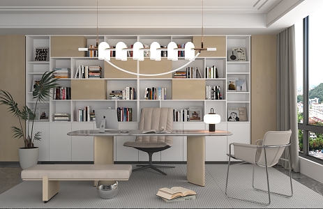 Modern study 3d model