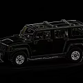 Green Hummer H2 SUV With Rugged Exterior Design And Roof Rack Features