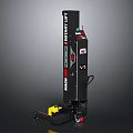 Portable Lift Industrial Equipment With Max Load Yellow Base And Red Wheels