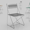 Modern X-line Single Chair Design With Metal Frame Colorful Backrest And Transparent Seat