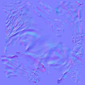 Four Deer Statues with Antlers Standing on Checkered Floor and Blue Sky Background