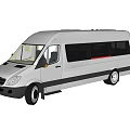 White Commercial Van With Open Side Doors And Roof Rack For Business Use