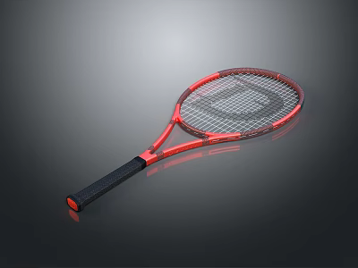 Red Black Tennis Racket With Modern Design Ideal Household Sports Item For Daily Use 3d model