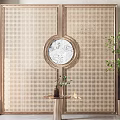 New Chinese-style partition background wall partition 3d model