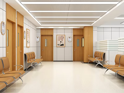 Hospital reception hall 3d model