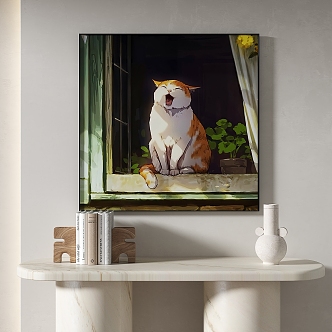 Modern Animal Painting Simple Decorative Painting 3d model