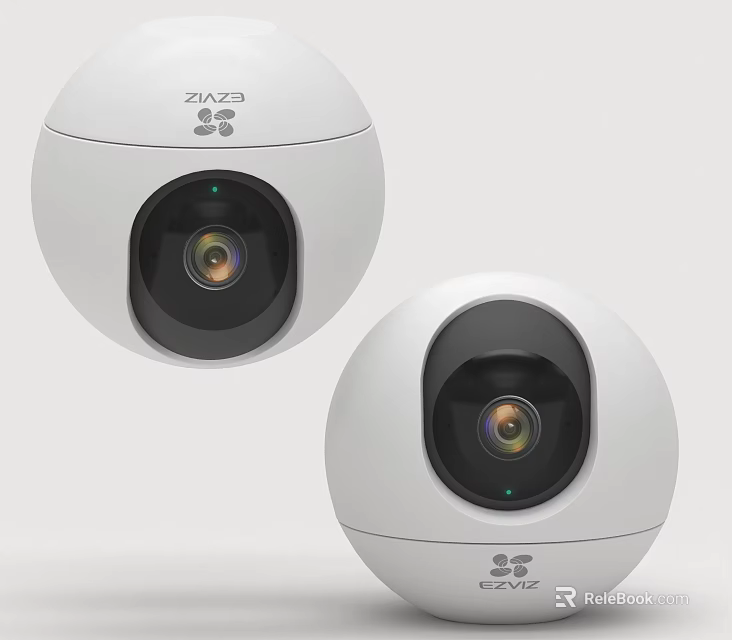 ZINZ White Spherical Security Cameras With Modern Design For Home Daily Use 3d model 