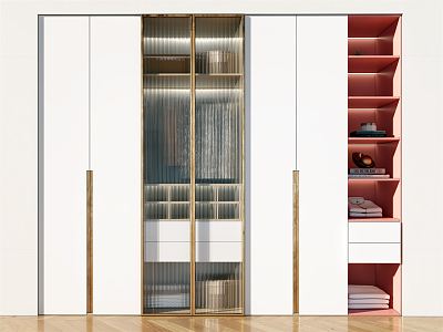 Glass Wardrobe Modern Wardrobe 3d model