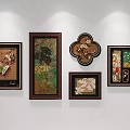 Artistic Picture Frames With Various Designs And Decorative Patterns On Wall