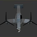 Light Blue Futuristic Tiltrotor Aircraft With Twin Rotors And Streamlined Body