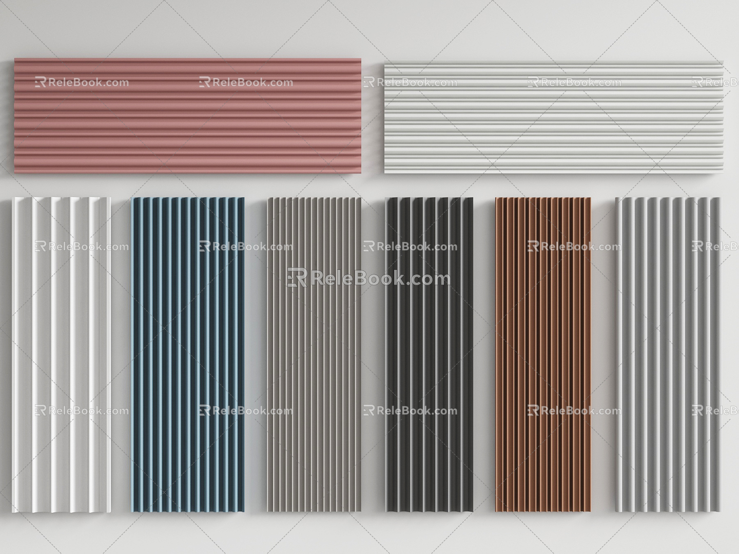 Modern wall panel 3d model