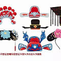 Chinese Style Court Hat Phoenix Crown Headwear Pendant Vector Silhouette Collection