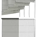 Modern Curtain Simple Pleated Curtain 3d model